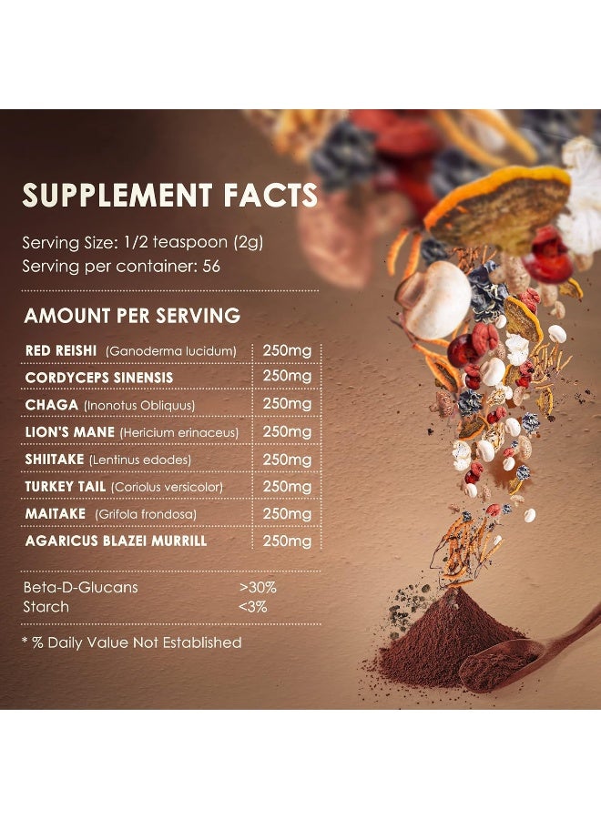 KIKI Green Mushroom Powder Extract - The 8 Mushrooms Supplement Blend for Coffee & Smoothie - Image 5